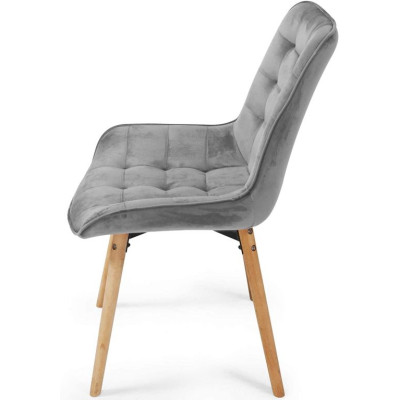 MIADOMODO Sada prešívaných jedál. stoličiek, sv. sivá, 2 ks