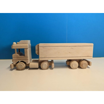 Drevený kamión s pokladničkou, 33 x 7 x 12 cm