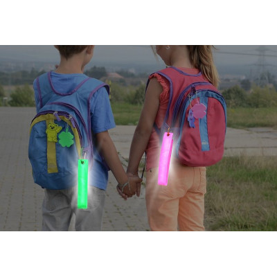 Reflexný prívesok s karabínou, ružový