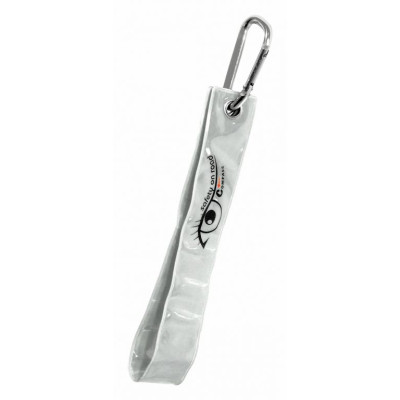 Reflexný prívesok s karabínkou, strieborný