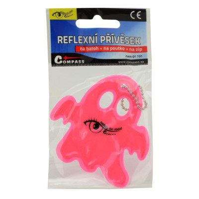 Reflexný prívesok duch, ružový