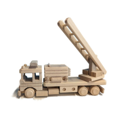 Drevené hasičské auto, 35 x 7 x 14 cm