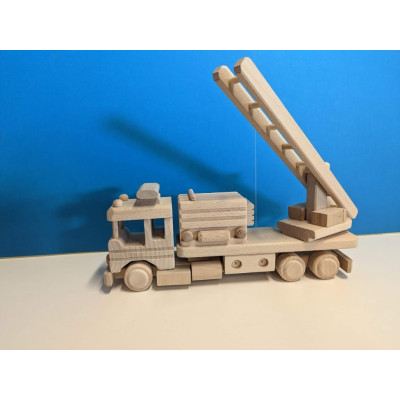 Drevené hasičské auto, 35 x 7 x 14 cm