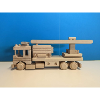 Drevené hasičské auto, 35 x 7 x 14 cm