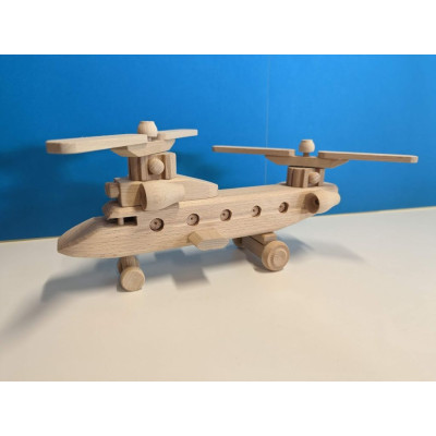 Drevená helikoptéra, 40 x 8 x 15 cm