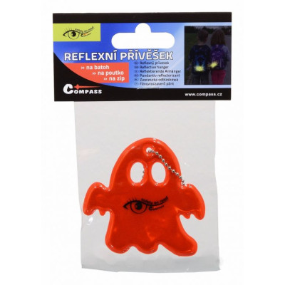 Reflexný prívesok duch, červený