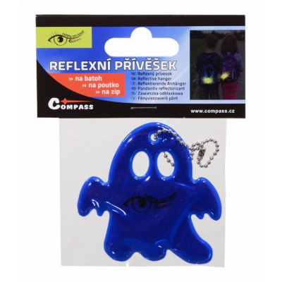 Reflexný prívesok duch, modrý