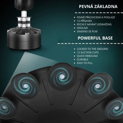 Voľne stojace boxovacie vrece 175 cm – 12 prísaviek