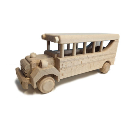 Drevený autobus, 30 x 10 x 12 cm