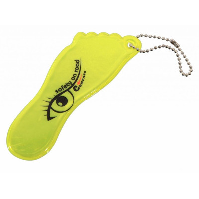 Reflexný prívesok Foot, žltý