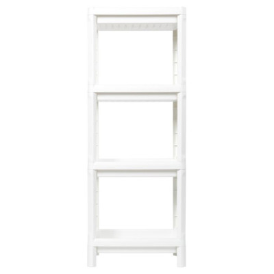 LINDA štvorposchodový regál, biely