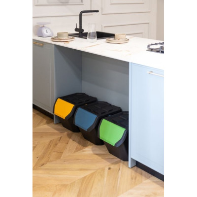 Sada 3 odpadkových košov FRIDA na triedený odpad 3 x 25 l
