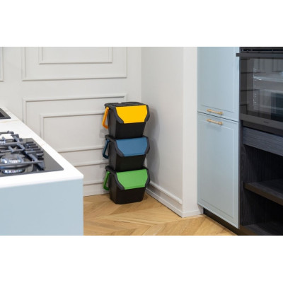 Sada 3 odpadkových košov FRIDA na triedený odpad 3 x 25 l