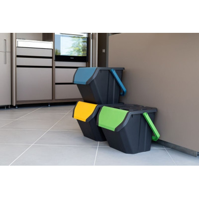 Sada 3 odpadkových košov FRIDA na triedený odpad 3 x 25 l