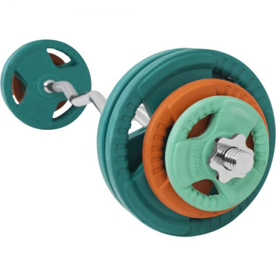 Gorilla Sports Set nakladacích tyčí + závažia, hviezdice, 35 kg