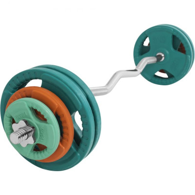 Gorilla Sports Set nakladacích tyčí + závažia, hviezdice, 35 kg
