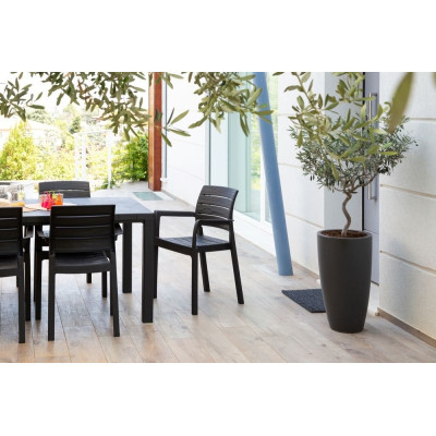 Plastové kreslo RECANATI, grafit