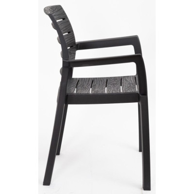 Plastové kreslo RECANATI, grafit