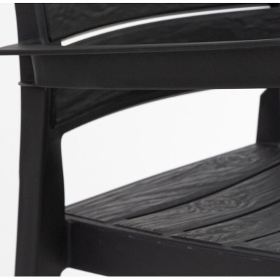 Plastové kreslo RECANATI, grafit