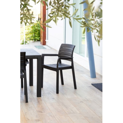 Plastové kreslo RECANATI, grafit