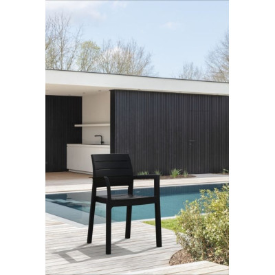 Plastové kreslo RECANATI, grafit