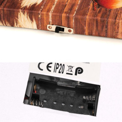 Nástenná maľba hojdacie kreslo, 2 LED, 30 x 40 cm