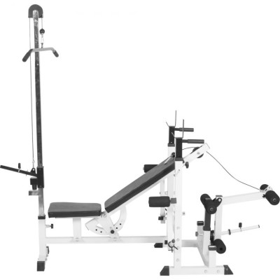 Gorilla Sports Univerzálna posilňovacia lavica, biela