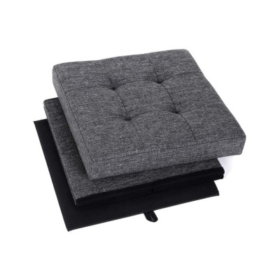 SONGMICS skladací taburet 38×38×38 cm, tmavo šedý, 40 l