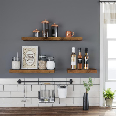 Závesná polica VASAGLE 60 cm rustikálna hnedá