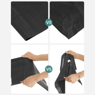 SONGMICS botník 10 políc, čierny, kovový rám, 33x33x173 cm