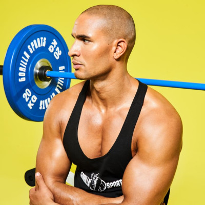 Gorilla Sports Záťažový kotúč, pogumovaný, 20 KG