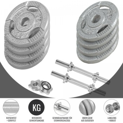 Gorilla Sports Sada činiek so závažím 30 kg, 30 mm