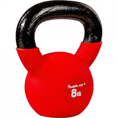 Kettlebell činka neoprenová červená - 8 kg