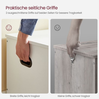 Úložná lavica VASAGLE biela 100×40×46 cm