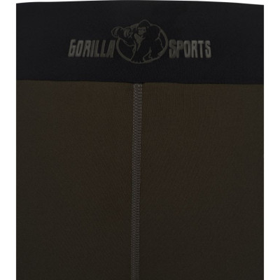 Gorilla Sports Legíny, čierna/olivová, S
