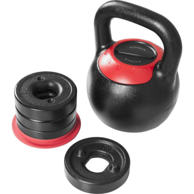 Gorilla Sports Kettlebell, nastaviteľná hmotnosť 8 - 16 kg