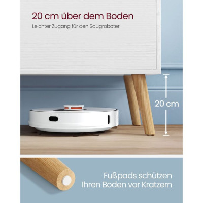 TV stolík – biely minimalistický dizajn, 120 × 40 × 49 cm