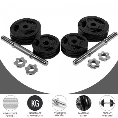 Gorilla Sports Sada nakladacích činiek, 27,5 kg