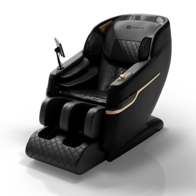 Relaxačné masážne kreslo s vyhrievaním a Bluetooth, čierne