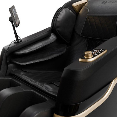 Relaxačné masážne kreslo s vyhrievaním a Bluetooth, čierne