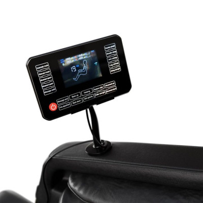 Relaxačné masážne kreslo s vyhrievaním a Bluetooth, čierne