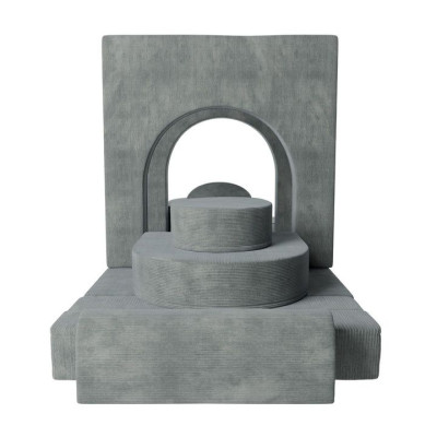 Modulárna detská pohovka s manšestrovým čalúnením, zelená