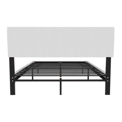 Plávajúca posteľ 140x200 cm, biela s LED čelom