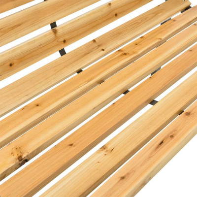 Záhradná lavička 120 cm, drevo/oceľ, 2-miestna