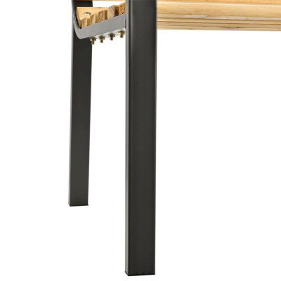 Záhradná lavička 120 cm, drevo/oceľ, 2-miestna
