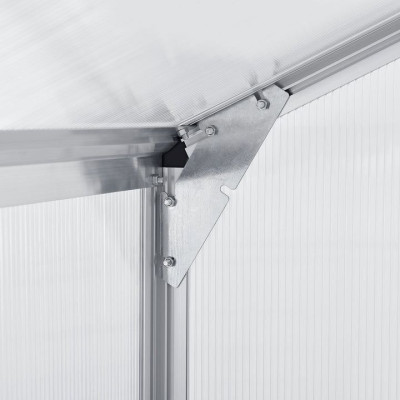 4,75 m² záhradný skleník s hliníkovým rámom a podstavcom