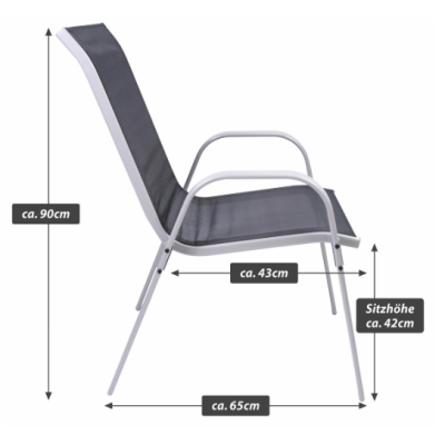 BARI stohovateľná záhradná stolička