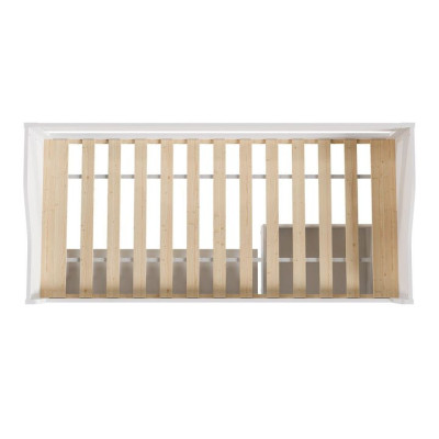 Detská posteľ s úložným priestorom 90x200 cm,s roštom, biela