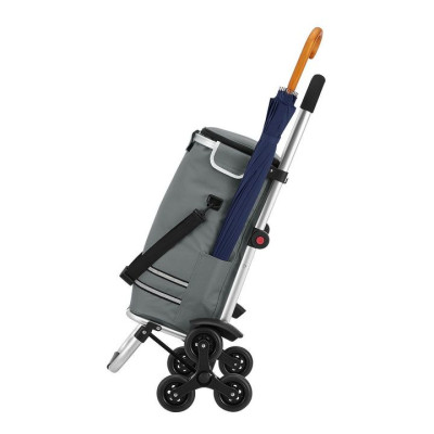 3v1 nákupný vozík s kolieskami,chladiacou taškou, 56 l,sivý