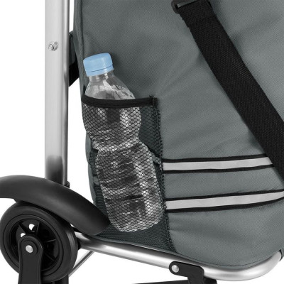 3v1 nákupný vozík s kolieskami,chladiacou taškou, 56 l,sivý